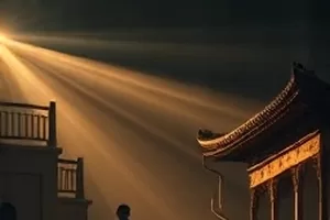 欧美新片镜面走廊对称走廊倒影画面
